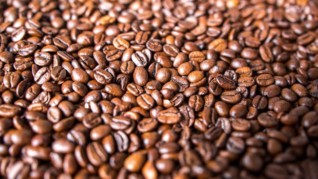 Where is the man in the coffee beans?